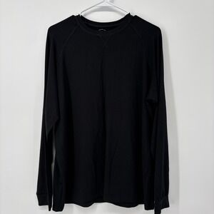 Cozy Earth Mens Black Bamboo Long Sleeve T Shirt Size Medium Soft Loungewear